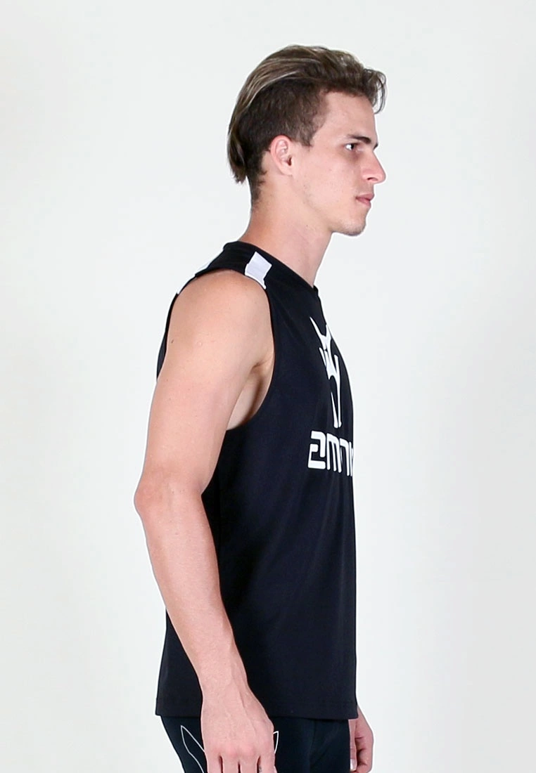 Amnig Men Training Sleeveless Tee (Black) - Image 2