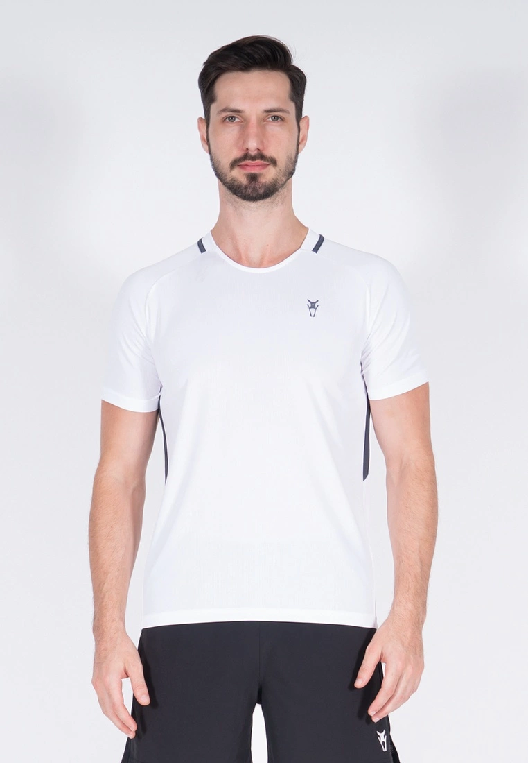 Amnig Men Training Short Sleeve Jersey (White)