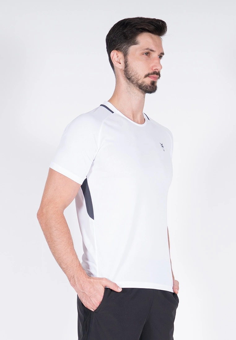 Amnig Men Training Short Sleeve Jersey (White) - Image 6
