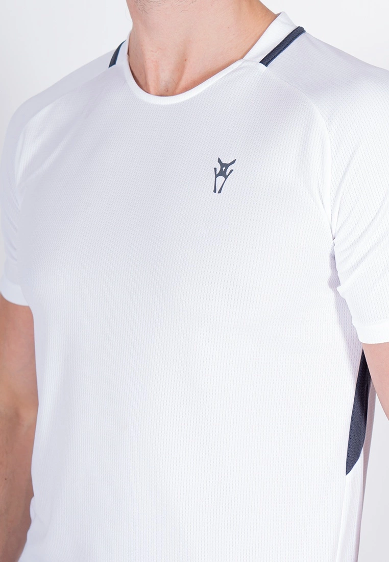 Amnig Men Training Short Sleeve Jersey (White) - Image 7