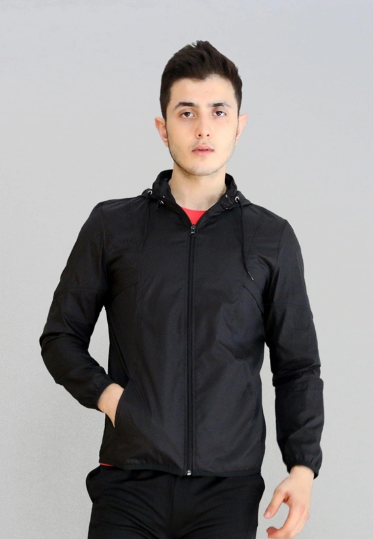 Amnig Unisex Running Windbreaker (Black Square)