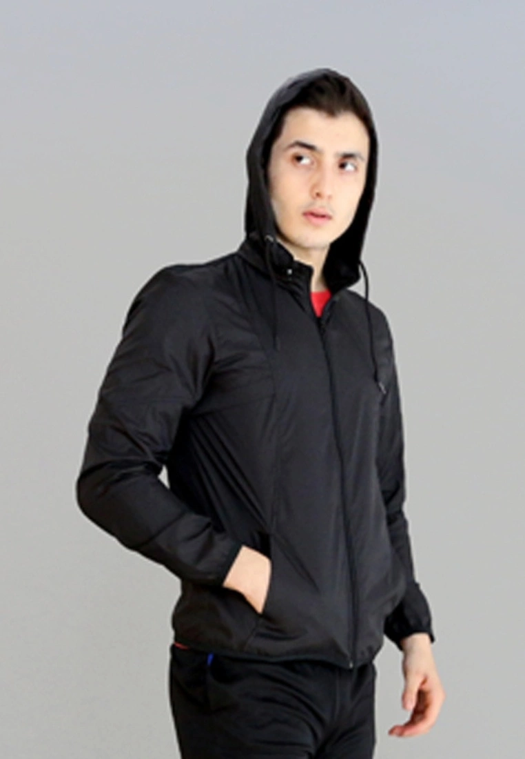 Amnig Unisex Running Windbreaker (Black Square) - Image 2