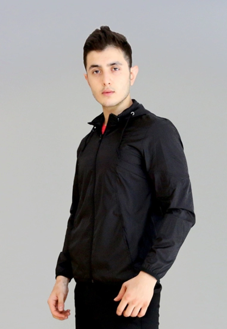 Amnig Unisex Running Windbreaker (Black Square) - Image 3