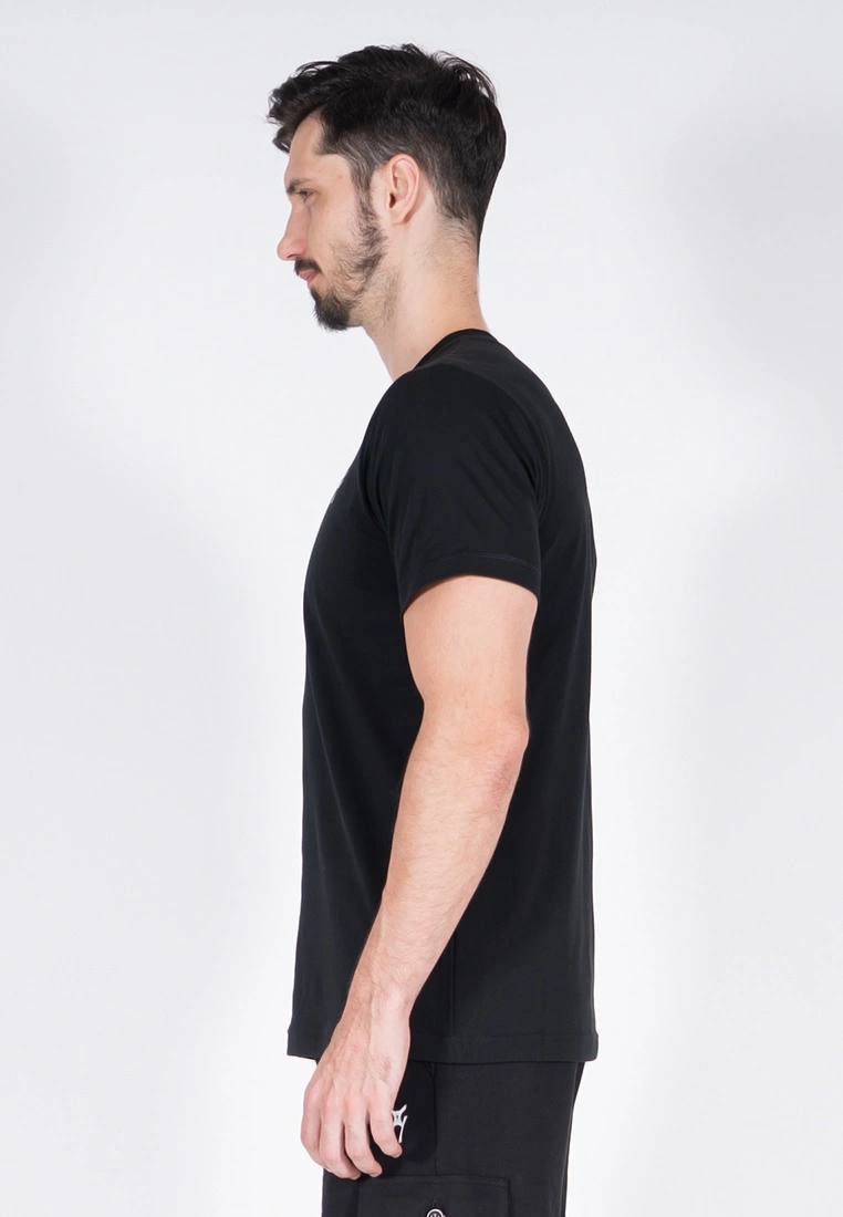 Amnig Men Active V Neck Tee (Black) - Image 3