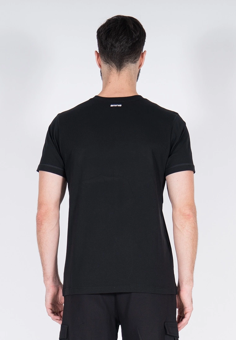 Amnig Men Active V Neck Tee (Black) - Image 4