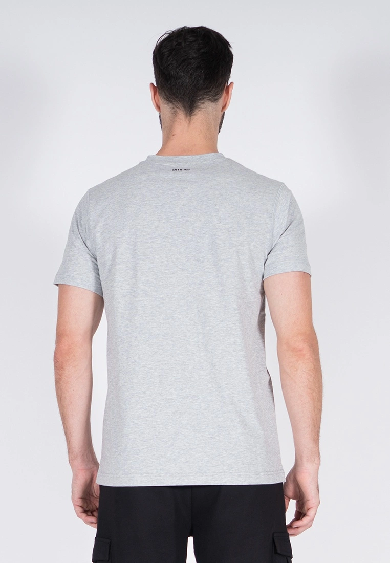 Amnig Men Active V Neck Tee (Light Grey) - Image 4