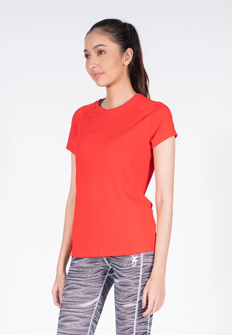 Amnig Women Training Raglan Tee (Red) - Image 2