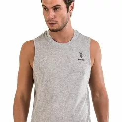 Amnig Essential Performance Sleeveless Tee (Light Grey)