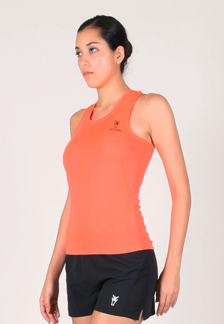 Amnig Women Essential Performance Singlet (Orange) - Image 2