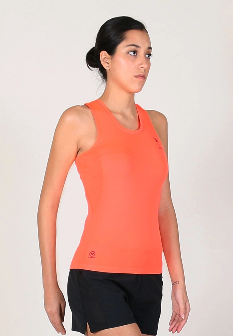 Amnig Women Essential Performance Singlet (Orange) - Image 3