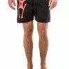 AMNIG Men Fighter Shorts-15" Black Red