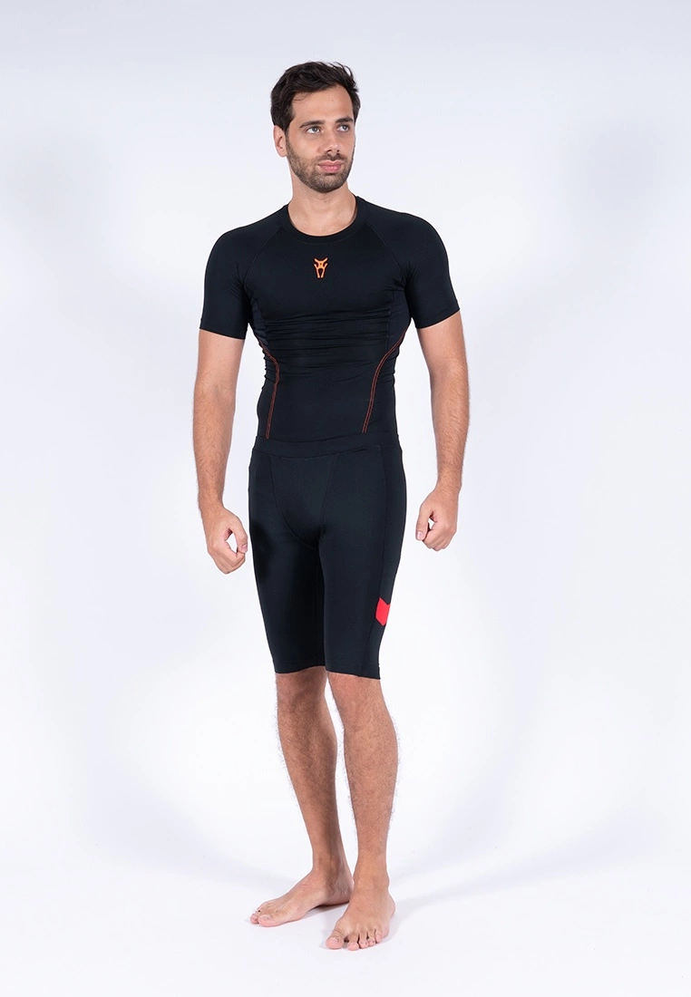 Amnig Maxforce Victory Compression Short Tight (Black/Red) - Image 2
