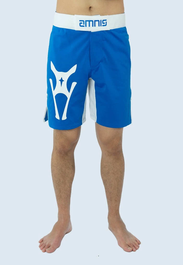 AMNIG Men Fighter Shorts-20" Blue White