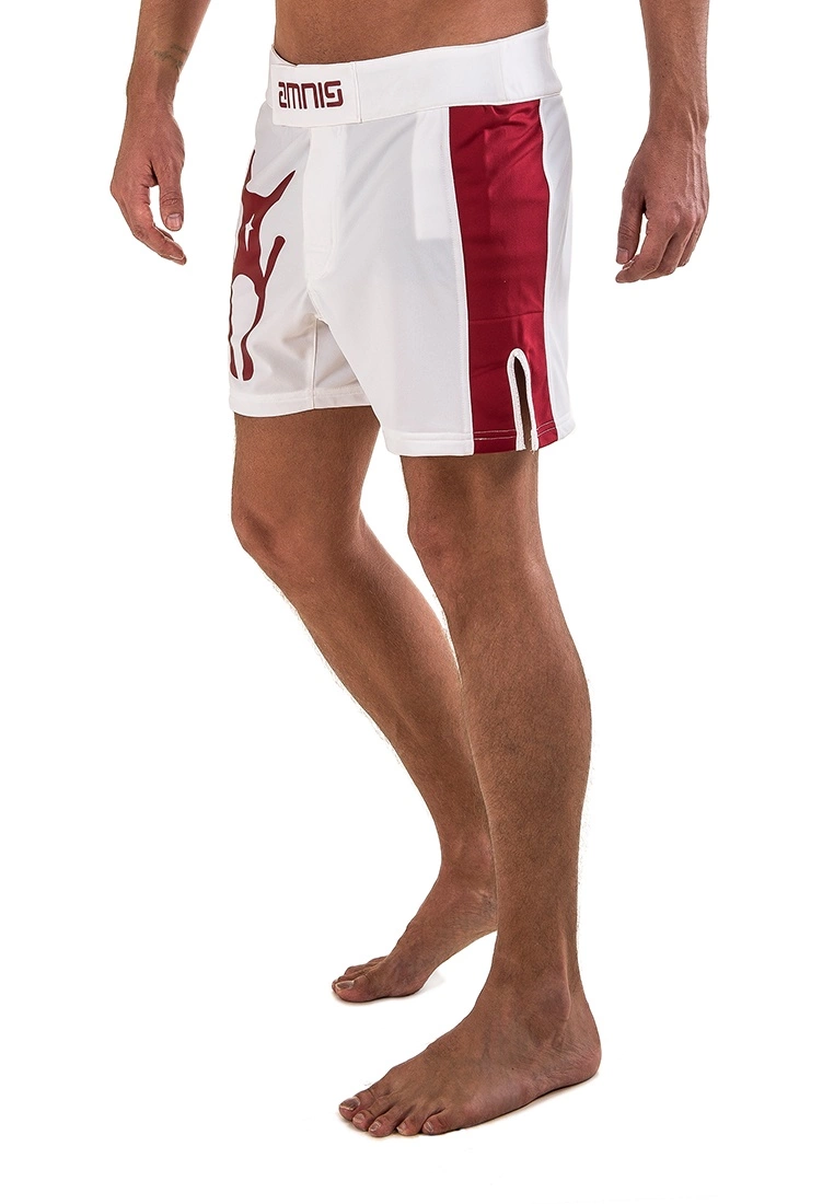 AMNIG Men Side Panel Fighter Shorts-15" White - Image 2