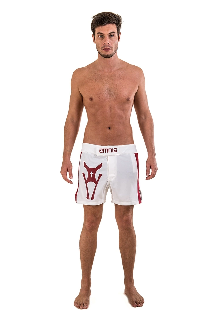 AMNIG Men Side Panel Fighter Shorts-15" White - Image 5
