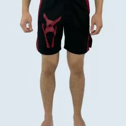 Amnig Men Side Panel 20" Fighter Shorts - Black