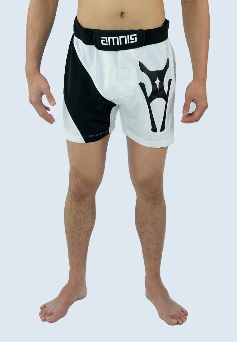 Amnig Men 15" Fighter Shorts - White/Black