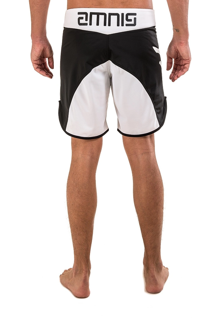 Amnig Men Classic 18" Fighter Shorts - Black/White - Image 4