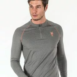 Amnig Men Alacrity Long Sleeve Top (Grey)