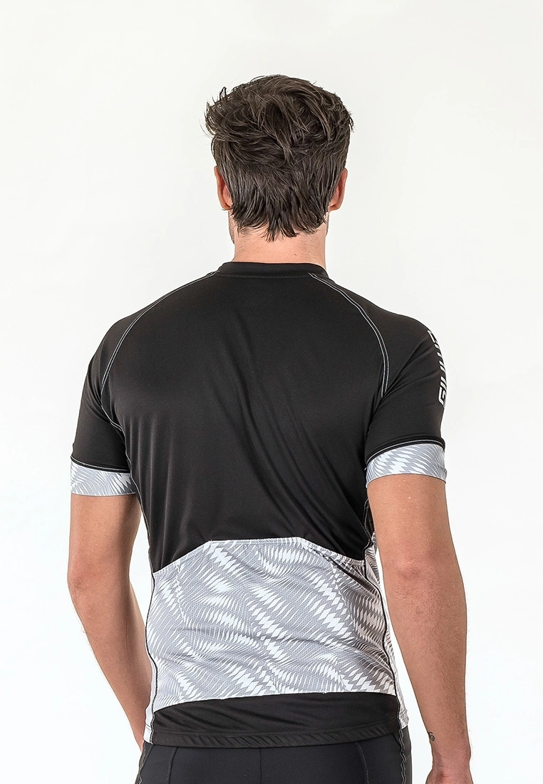 Amnig Men Cyclone Cycling Short Sleeve Jersey (Black) - Image 4