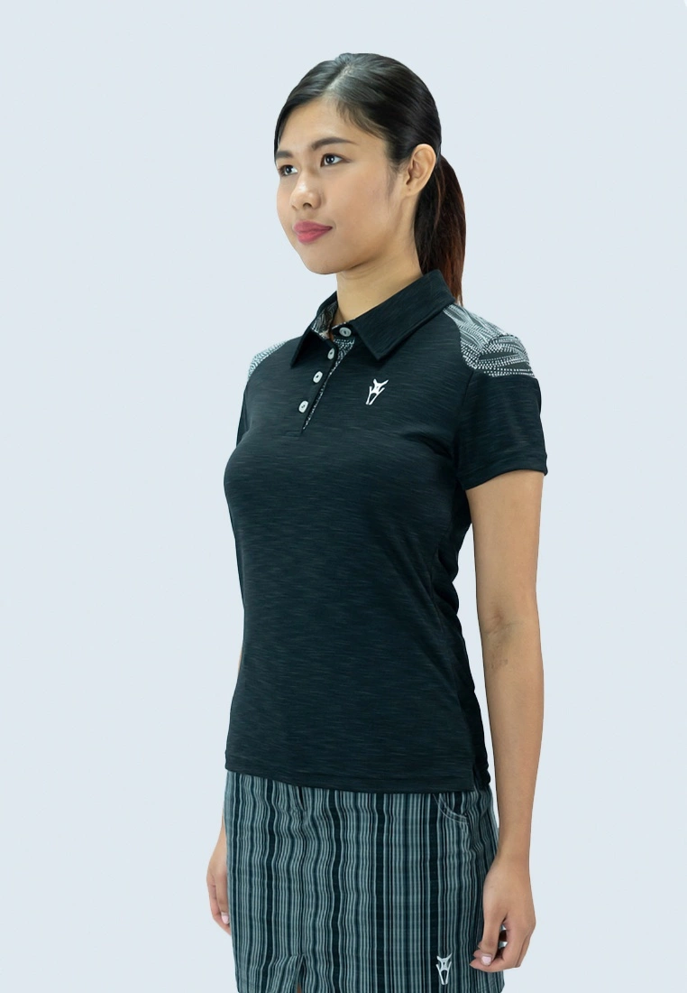 Amnig Women Endeavor Polo (Black/White) - Image 2