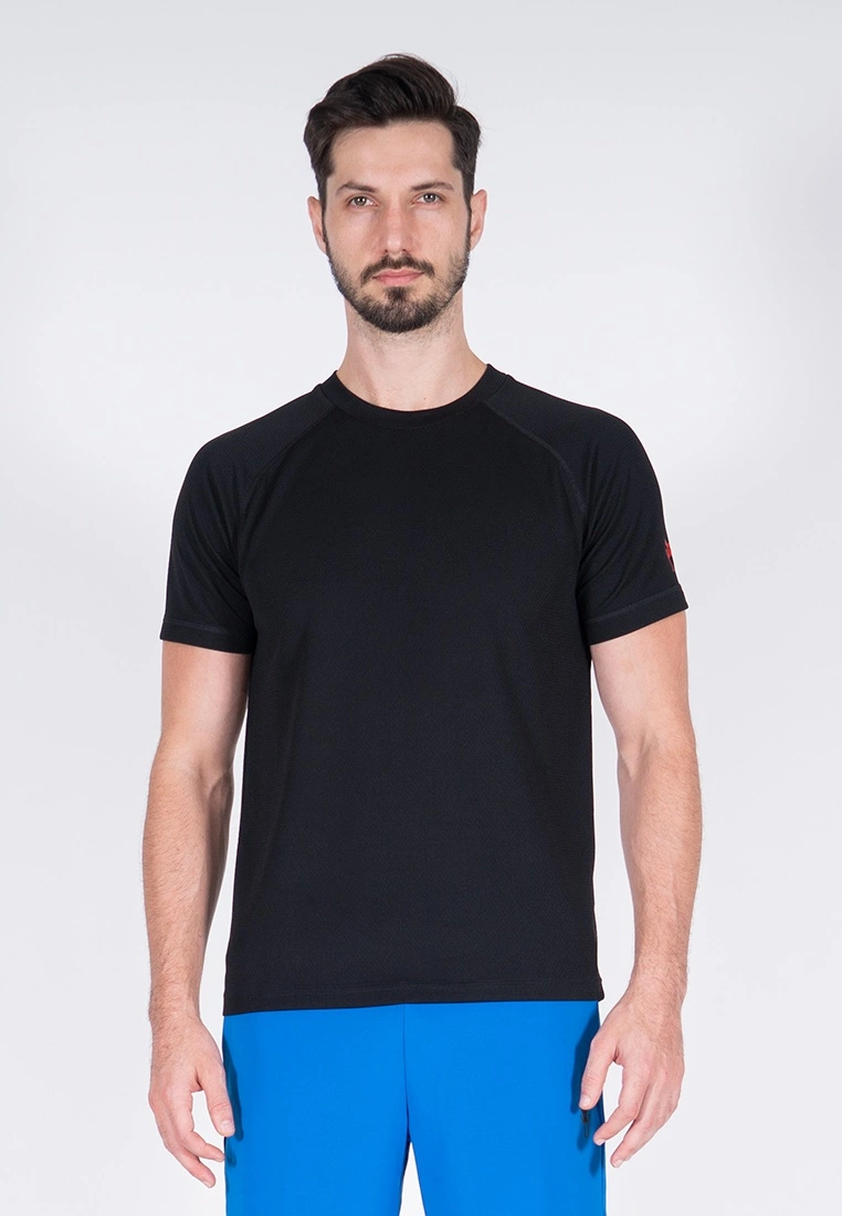 Amnig Men Training Raglan T-Shirt (Black)