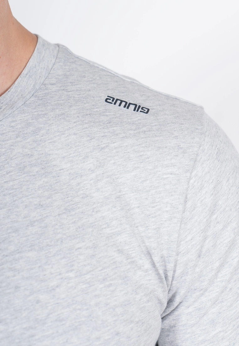 Amnig Men Active Round Neck Tee (Light Grey) - Image 7