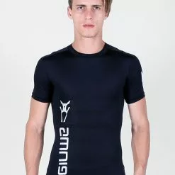 Amnig Men Maxforce Victory Compression Short Sleeve Top (Black)