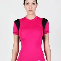 Amnig Women Maxforce Dual Tone Compression Top (Pink)