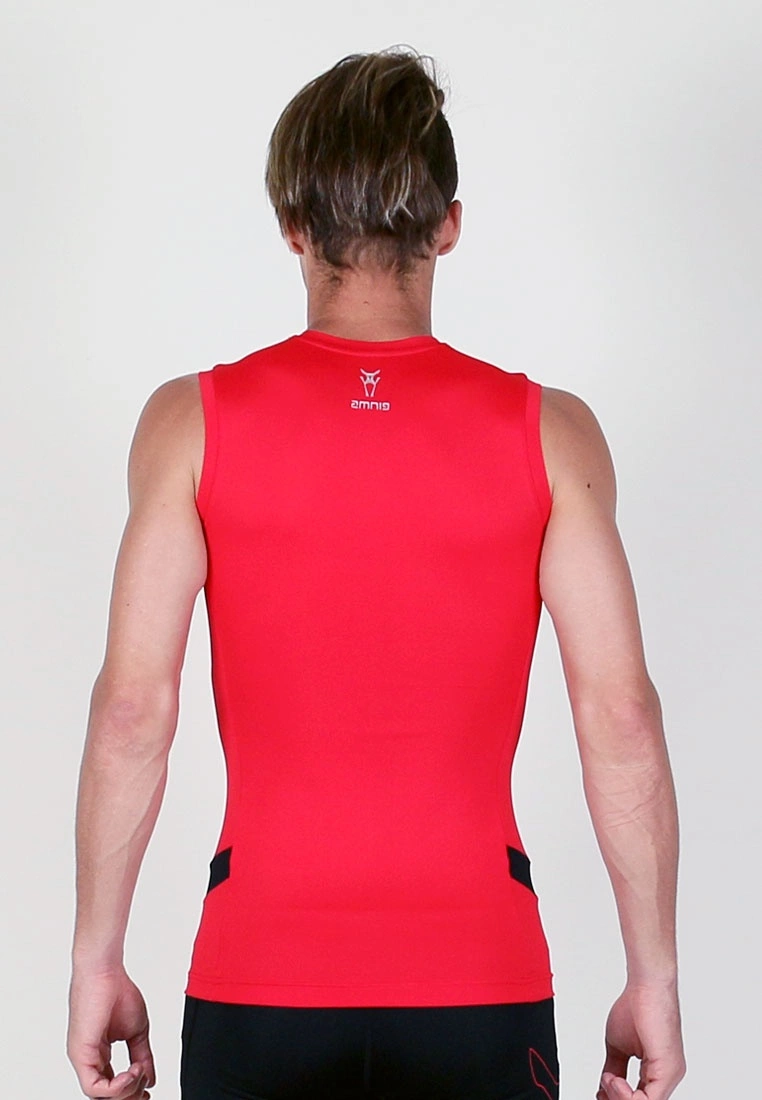 Amnig Men Maxforce Victory Compression Singlet (Red) - Image 4