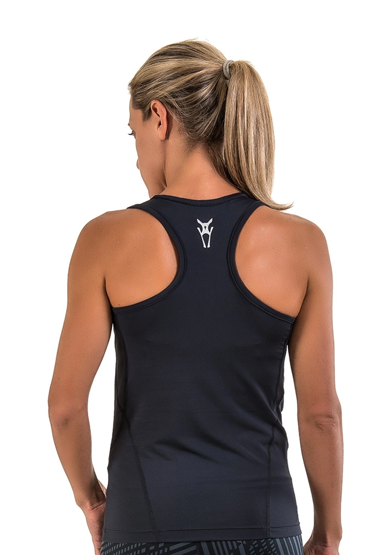Amnig Women Recapture 2 in 1 Compression Singlet with Sport Bra (Navy) - Image 4