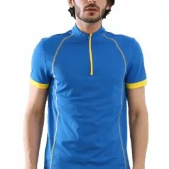 Amnig Men Stand Collar Polo