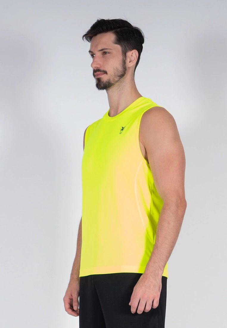 Amnig Men Training Sleeveless Top (Safety Yellow)