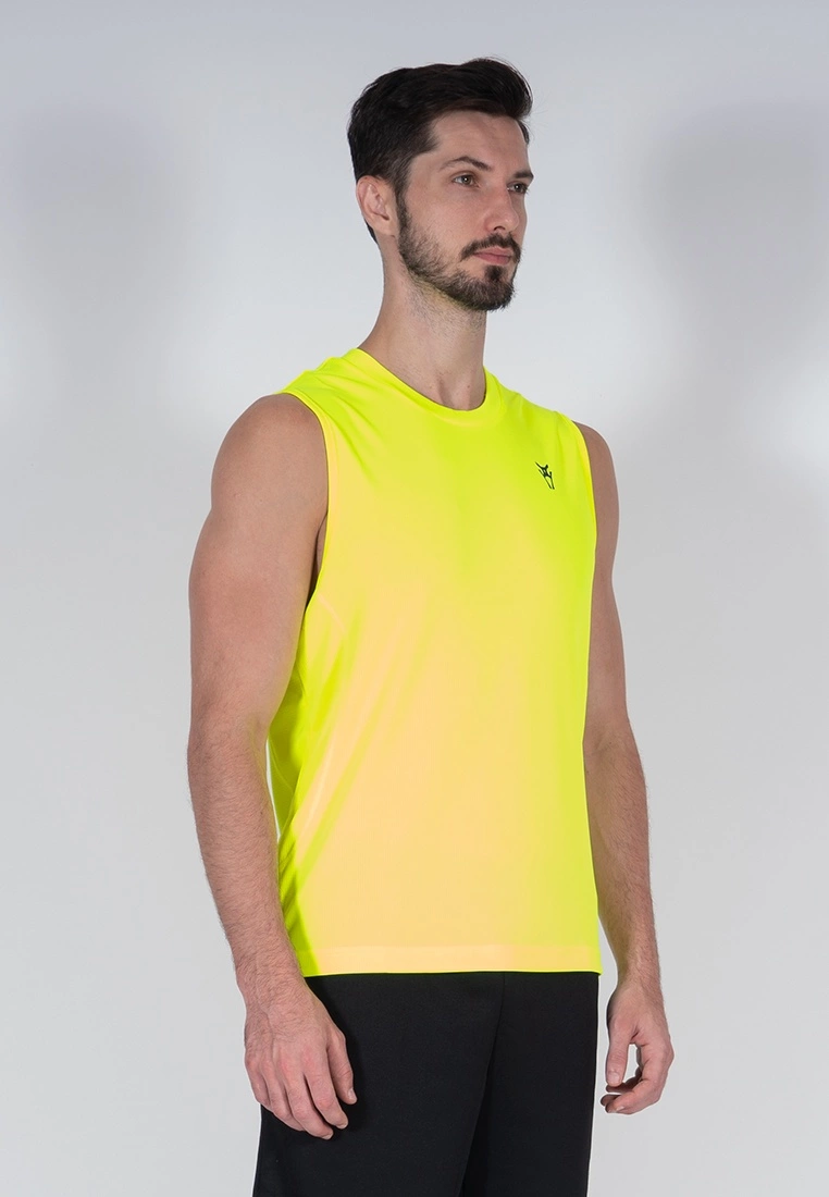 Amnig Men Training Sleeveless Top (Safety Yellow) - Image 3