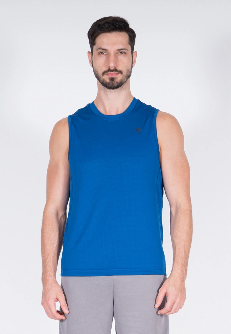 Amnig Men Training Sleeveless Top (Blue)