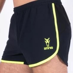 Amnig Men Aery 2" Running Shorts (Black)