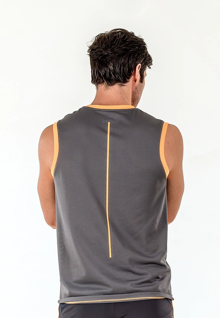 Amnig Men Pace Running Tank Top (Orange Pop) - Image 4