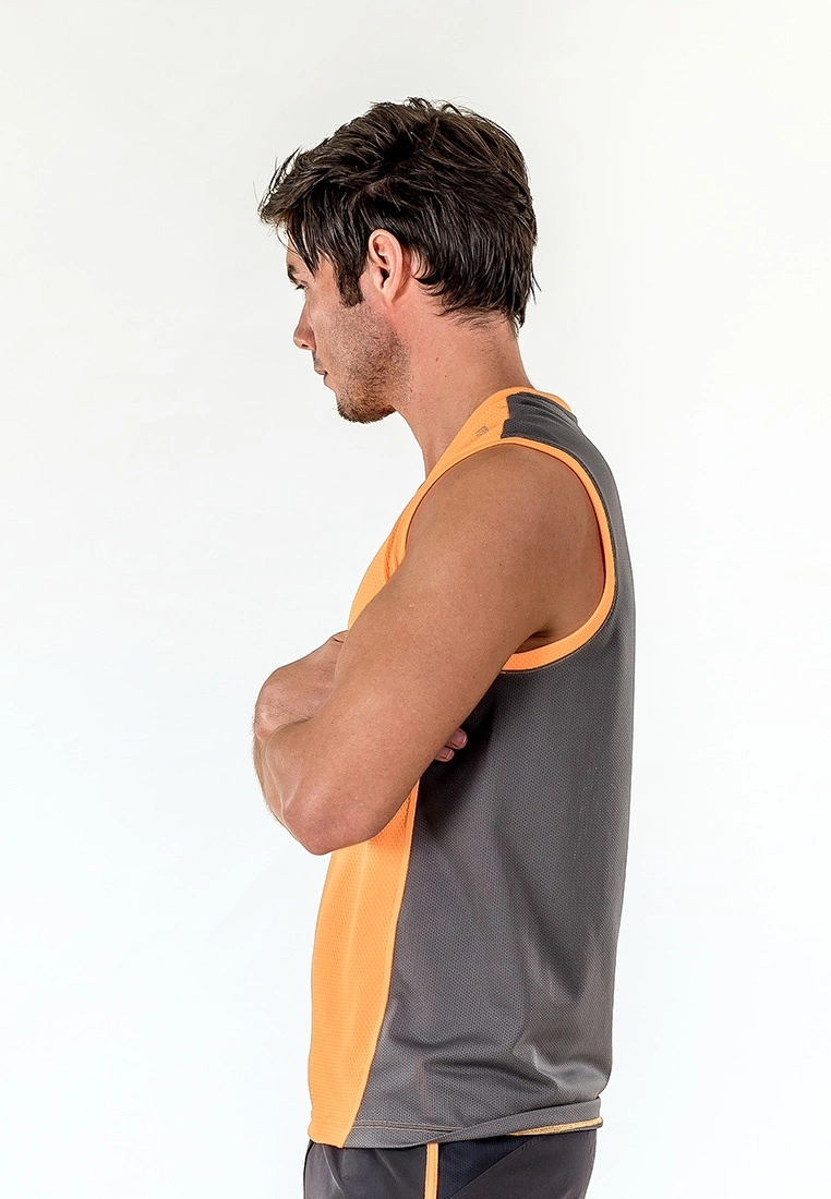 Amnig Men Pace Running Tank Top (Orange Pop) - Image 5