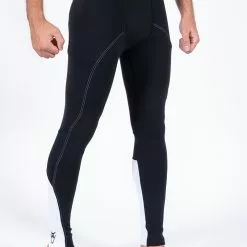 Amnig Men Brisk Compression Long Pants (Black/White)