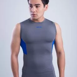 Amnig Men Ignite Compresion Sleeveless (Dark Shadow)