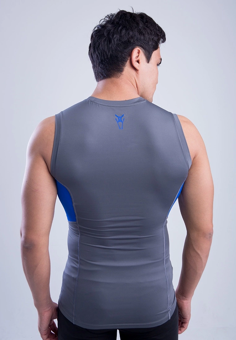 Amnig Men Ignite Compresion Sleeveless (Dark Shadow) - Image 3