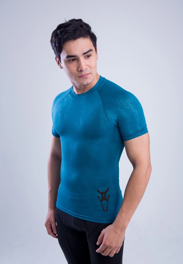 Amnig Men Fury Compression Short Sleeve (Blue Coral) - Image 2