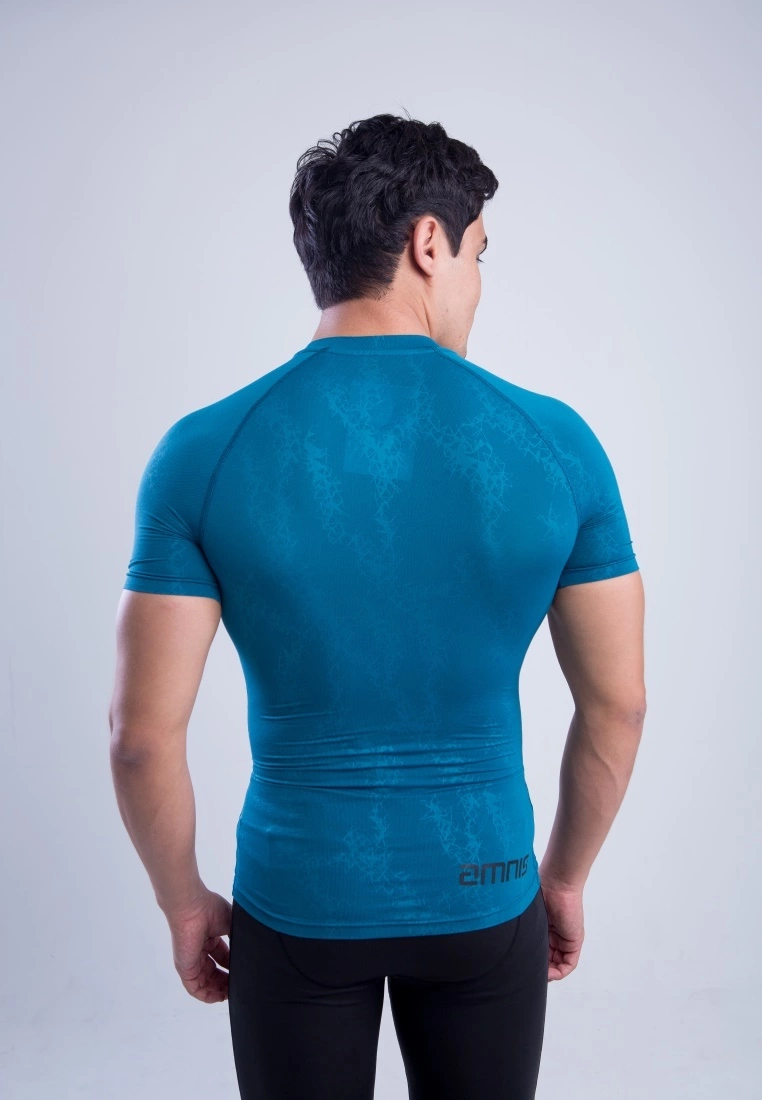 Amnig Men Fury Compression Short Sleeve (Blue Coral) - Image 3