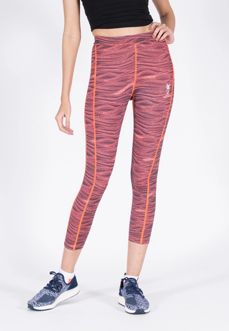Amnig Women Active Capri (Fluro Peach)