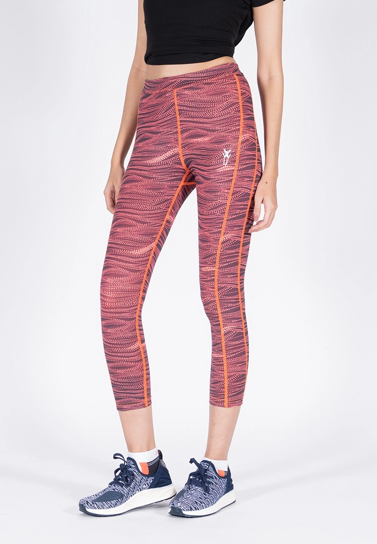 Amnig Women Active Capri (Fluro Peach) - Image 2