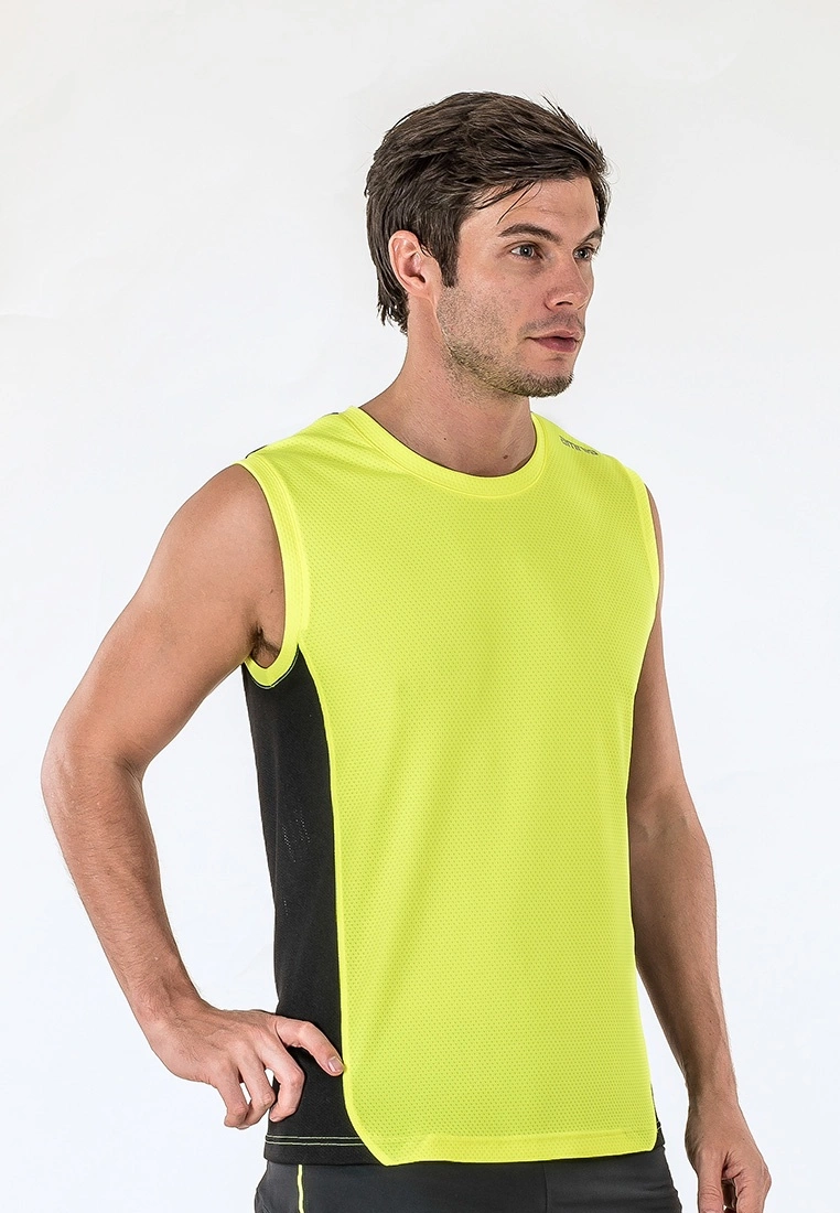 Amnig Men Pace Running Tank Top (Safety Yellow) - Image 2