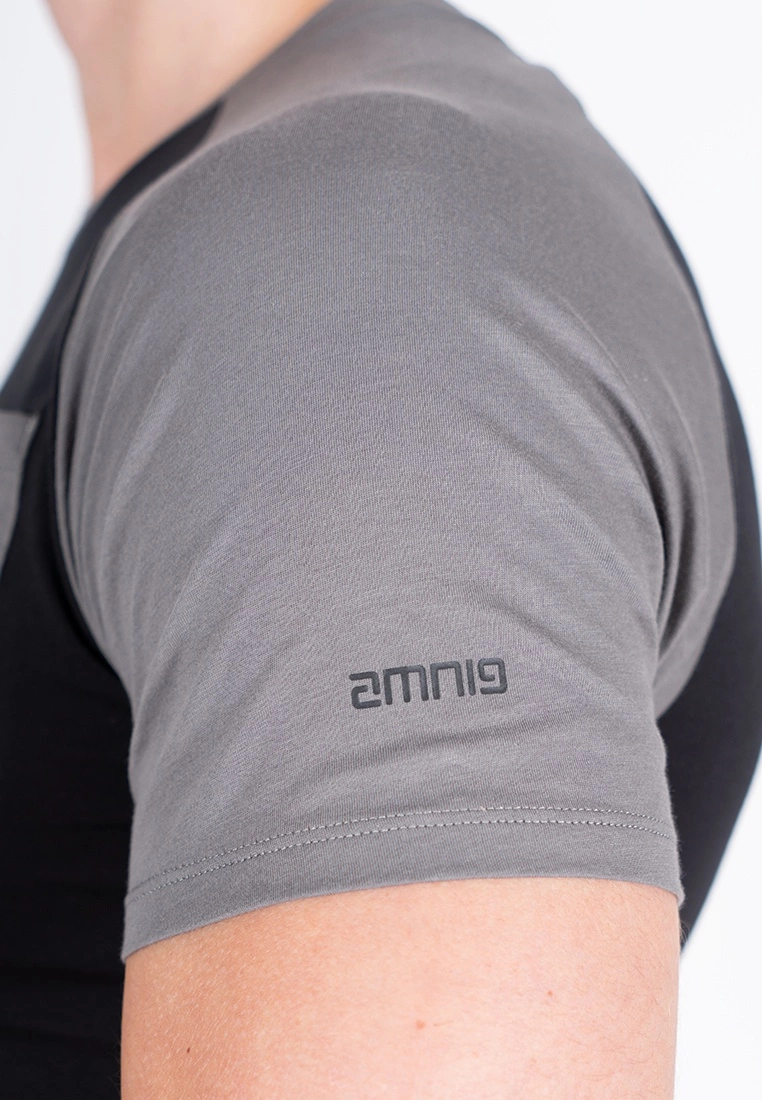 Amnig Men Raglan T Shirt with Pocket (Black) - Image 8