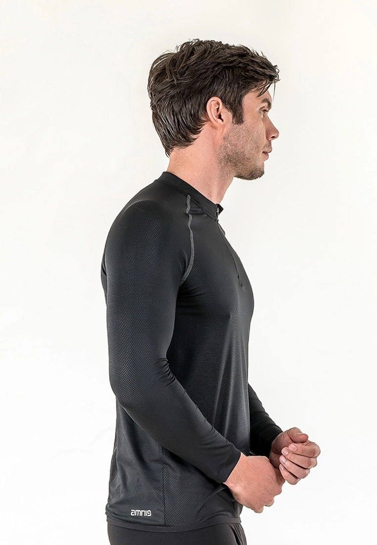Amnig Men Alacrity Long Sleeve Top (Black) - Image 3