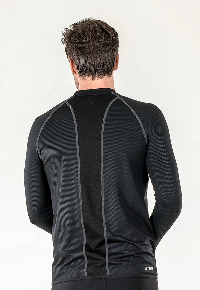 Amnig Men Alacrity Long Sleeve Top (Black) - Image 4